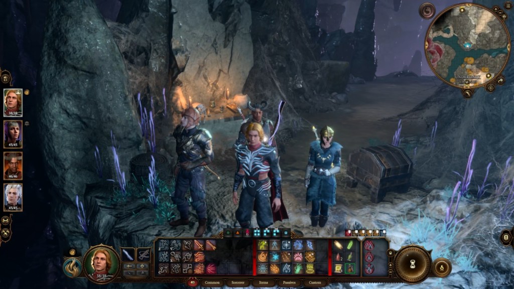 A group shot of the writer's player avatar and his companions.