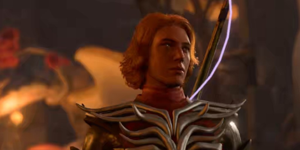 A close up of the writers Dark Urge Avatat